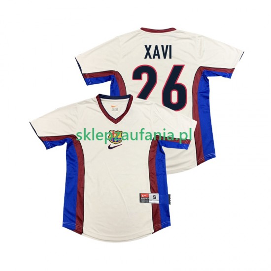 Herre FC Barcelona drakt XAVI 26 1998 Retro Borte 1999 Korte Ermer