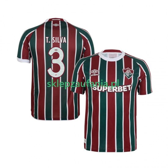 Herre Fluminense drakt Thiago Silva 3 Hjemme 2025-2026 Korte Ermer
