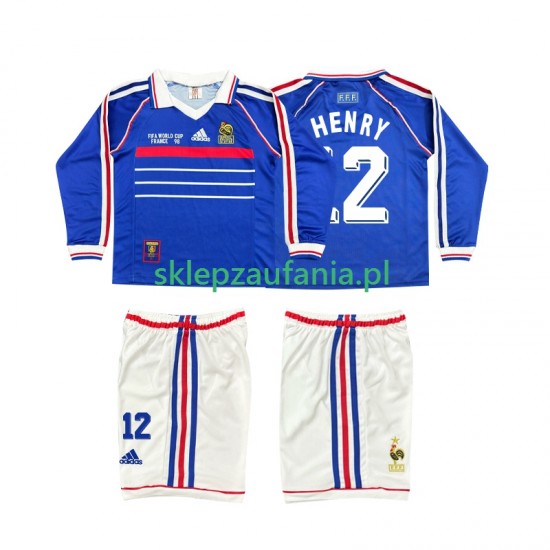 3-13 år Barn Frankrike drakt Henry 12 1998 Retro Hjemme Langermet
