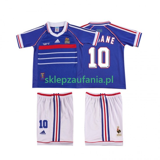 3-13 år Barn Frankrike drakt ZINANE 10 1998 Retro Hjemme Korte Ermer