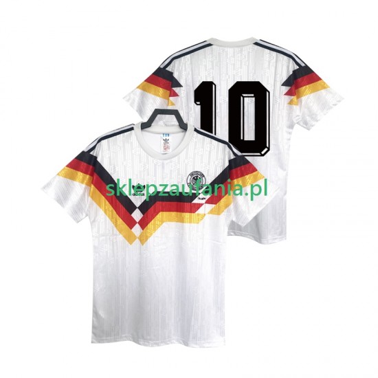 Herre Tyskland drakt 10 Retro Hjemme 1990 Korte Ermer