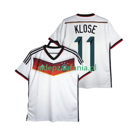 Herre Tyskland drakt Klose 11 2014 Retro Hjemme Korte Ermer