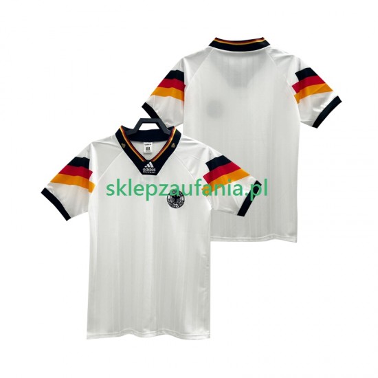 Herre Tyskland drakt 1992 Retro Hjemme Korte Ermer