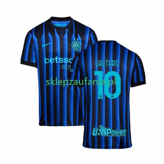 Herre Inter Milan drakt Lautaro Martinez 10 Hjemme 2025-2026 Korte Ermer