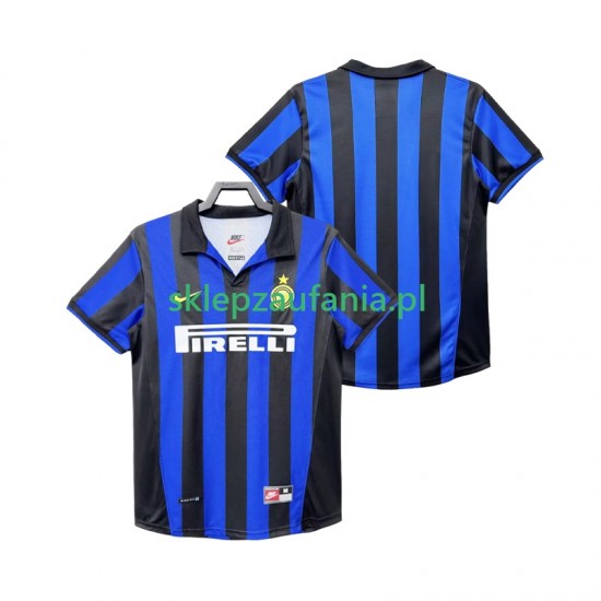 Herre Inter Milan drakt 1998 Retro Hjemme 1999 Korte Ermer