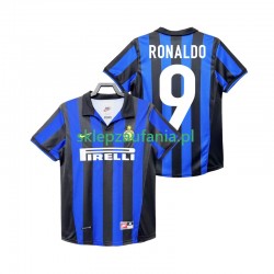 Herre Inter Milan drakt Roanldo 9 1998 Retro Hjemme 1999 Korte Ermer