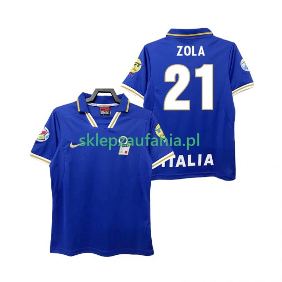 Herre Italia drakt ZOLA 21 1996 Retro Hjemme Korte Ermer