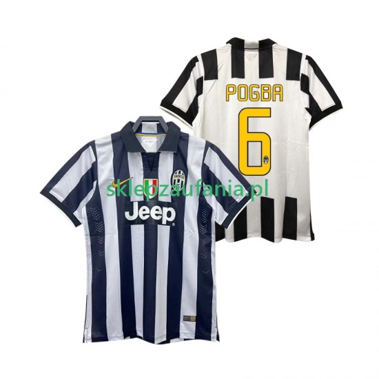Herre Juventus drakt Pogba 6 2014 2015 Retro Hjemme Korte Ermer