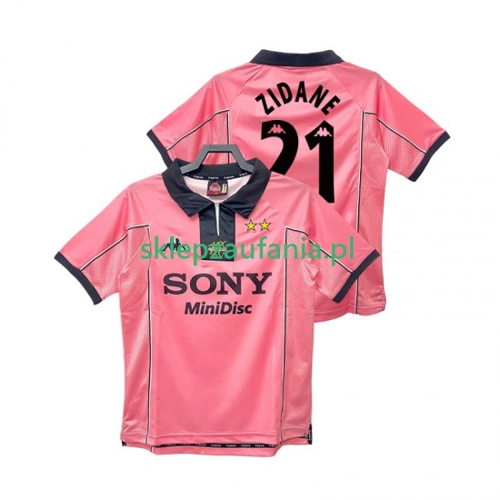 Herre Juventus drakt ZIDANE 21 1997 1998 Retro Borte Korte Ermer