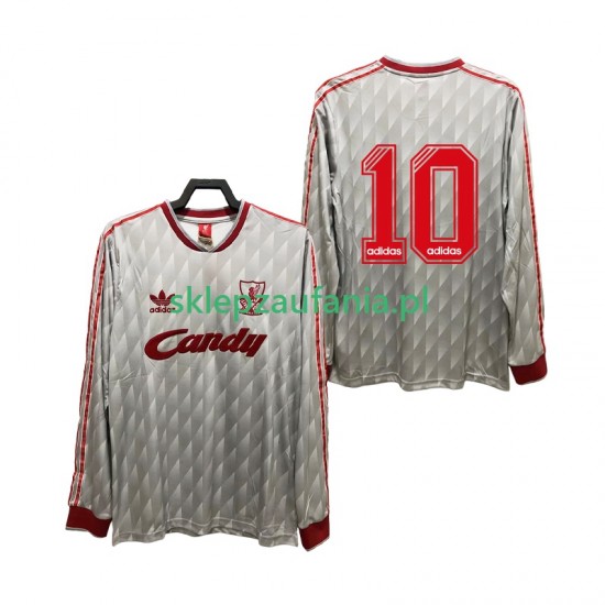Herre Liverpool drakt 10 1989 1991 Retro Borte Langermet