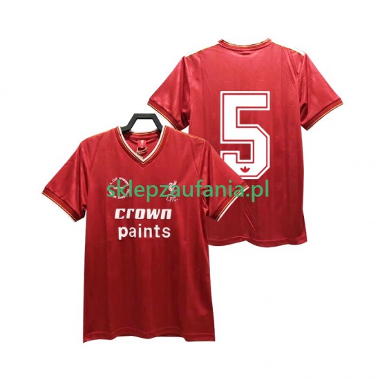 Herre Liverpool drakt 5 1985 1986 Retro Hjemme Korte Ermer