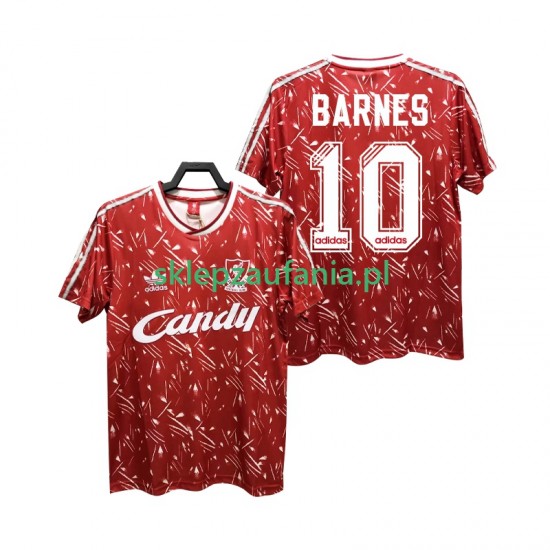 Herre Liverpool drakt BARNES 10 1989 1991 Retro Hjemme Korte Ermer