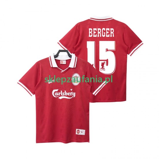 Herre Liverpool drakt BERGER 15 1996 1998 Retro Hjemme Korte Ermer