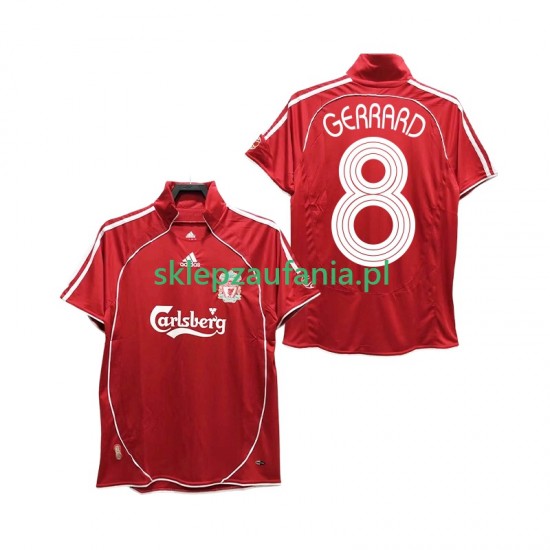 Herre Liverpool drakt GERRARD 8 Retro Hjemme 2006 2008 Korte Ermer