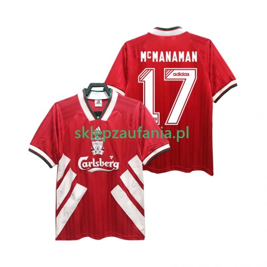 Herre Liverpool drakt MCMANAMAN 17 1993 1995 Retro Hjemme Korte Ermer