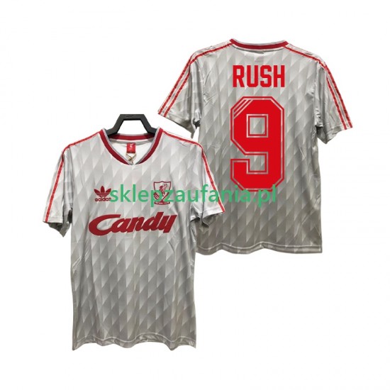 Herre Liverpool drakt Rush 9 1989 1991 Retro Borte Korte Ermer