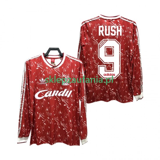 Herre Liverpool drakt Rush 9 1989 1991 Retro Hjemme Langermet