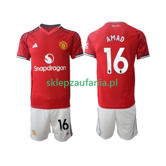 3-13 år Barn Manchester Utd drakt Amad Diallo 16 Hjemme 2025-2026 Korte Ermer