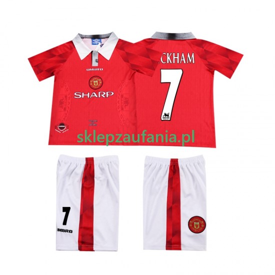 3-13 år Barn Manchester Utd drakt BECKHAM 7 1996 1997 Retro Hjemme Korte Ermer