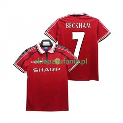 Herre Manchester Utd drakt BECKHAM 7 1998 Retro Hjemme 1999 Korte Ermer