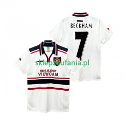 Herre Manchester Utd drakt Beckham 7 1998 Retro Borte 1999 Korte Ermer