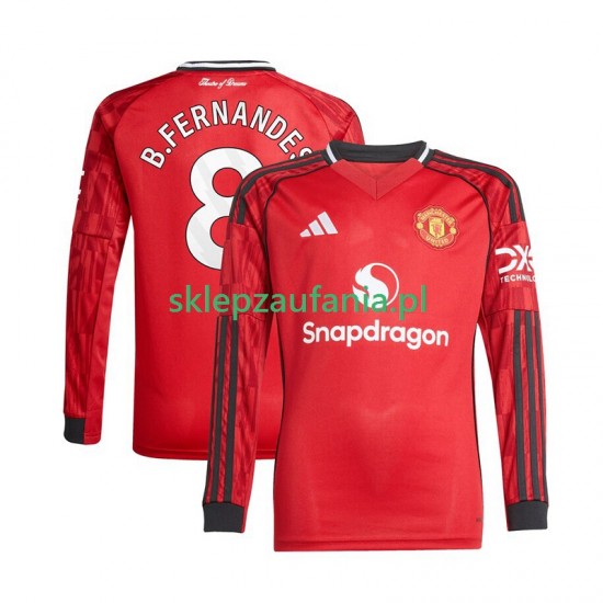 Herre Manchester Utd drakt Bruno Fernandes 8 Hjemme 2025-2026 Langermet