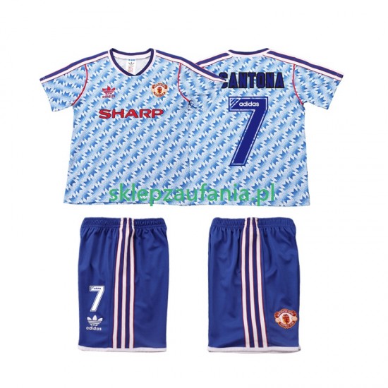 3-13 år Barn Manchester Utd drakt CANTONA 7 1992 Retro Borte 1990 Korte Ermer