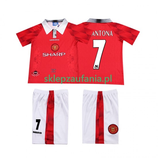 3-13 år Barn Manchester Utd drakt CANTONA 7 1996 1997 Retro Hjemme Korte Ermer