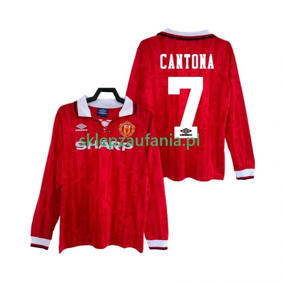 Herre Manchester Utd drakt CANTONA 7 1992 Retro Hjemme 1994 Langermet