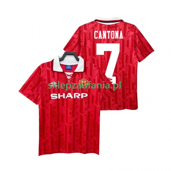 Herre Manchester Utd drakt CANTONA 7 1992 Retro Hjemme 1994 Korte Ermer
