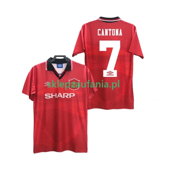 Herre Manchester Utd drakt CANTONA 7 1996 Retro Hjemme 1994 Korte Ermer
