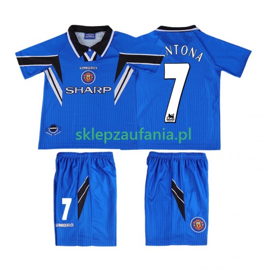 3-13 år Barn Manchester Utd drakt CONTONA 7 1996 1998 Retro Tredje Korte Ermer