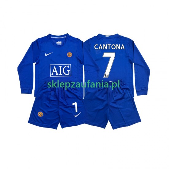 3-13 år Barn Manchester Utd drakt CONTONA 7 2009 Retro Tredje 2008 Langermet