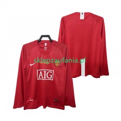 Herre Manchester Utd drakt Champions League 2007 Retro Hjemme 2008 Langermet