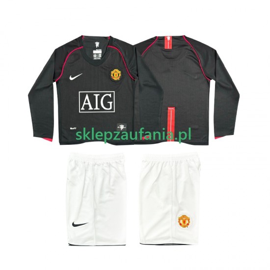 3-13 år Barn Manchester Utd drakt 2007 Retro Borte 2008 Langermet
