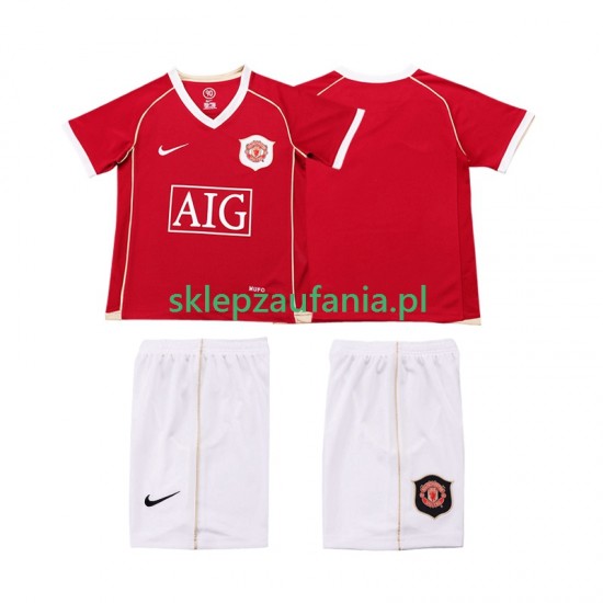 3-13 år Barn Manchester Utd drakt 2007 Retro Hjemme 2006 Korte Ermer