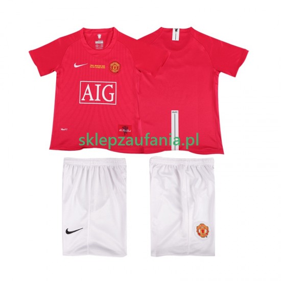 3-13 år Barn Manchester Utd drakt Champions League 2007 Retro Hjemme 2008 Korte Ermer