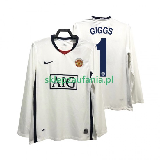 Herre Manchester Utd drakt GIGGS 11 Premier League 2009 Retro Borte 2008 Langermet