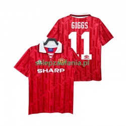 Herre Manchester Utd drakt GIGGS 11 1992 Retro Hjemme 1994 Korte Ermer
