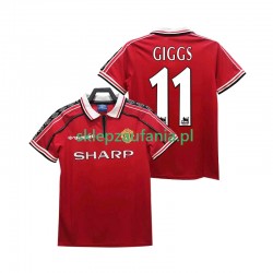 Herre Manchester Utd drakt GIGGS 11 1998 Retro Hjemme 1999 Korte Ermer
