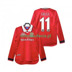 Herre Manchester Utd drakt Giggs 11 2000 Retro Hjemme 1999 Langermet