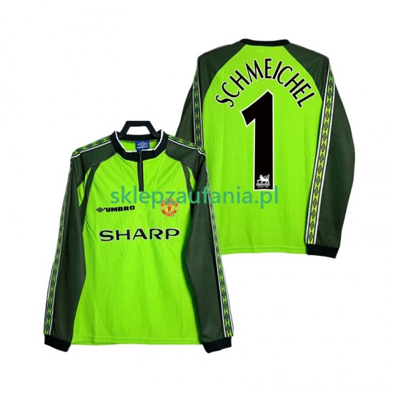 Herre Keeper Manchester Utd drakt SCHMEICHEL 1 1998 2000 Retro Hjemme Langermet