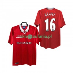 Herre Manchester Utd drakt Keane 16 2000 Retro Hjemme 1999 Korte Ermer Herre Manchester Utd drakt Keane 16 2000 Retro Hjemme 1999 Korte Ermer