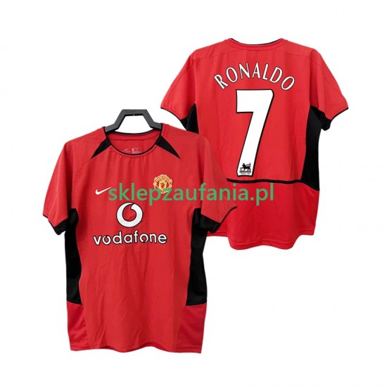 Herre Manchester Utd drakt RONALDO 7 2002 Retro Hjemme 2004 Korte Ermer