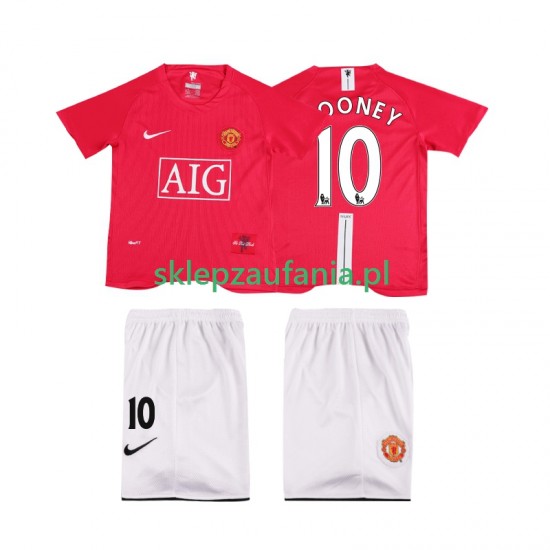 3-13 år Barn Manchester Utd drakt ROONEY 10 Premier League 2007 Retro Hjemme 2008 Korte Ermer