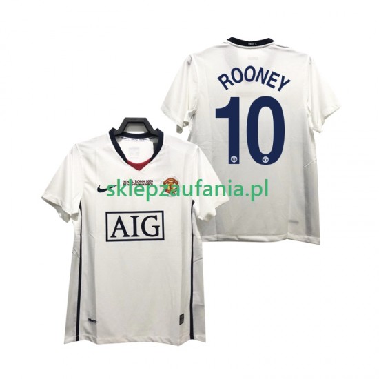 Herre Manchester Utd drakt ROONEY 10 Champions League 2009 Retro Borte 2008 Korte Ermer