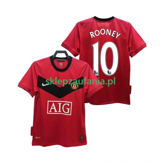 Herre Manchester Utd drakt ROONEY 10 2009 Retro Hjemme 2010 Korte Ermer