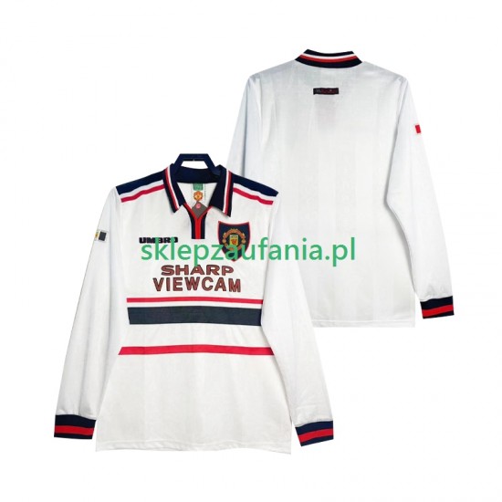 Herre Manchester Utd drakt 1998 Retro Borte 1999 Langermet