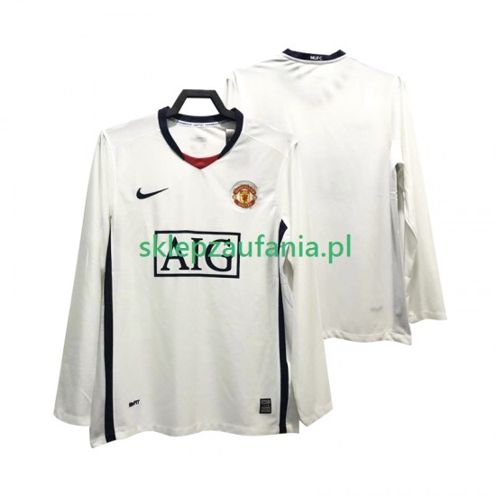 Herre Manchester Utd drakt Premier League 2009 Retro Borte 2008 Langermet