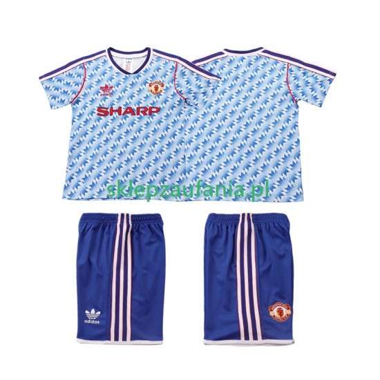 3-13 år Barn Manchester Utd drakt 1992 Retro Borte 1990 Korte Ermer